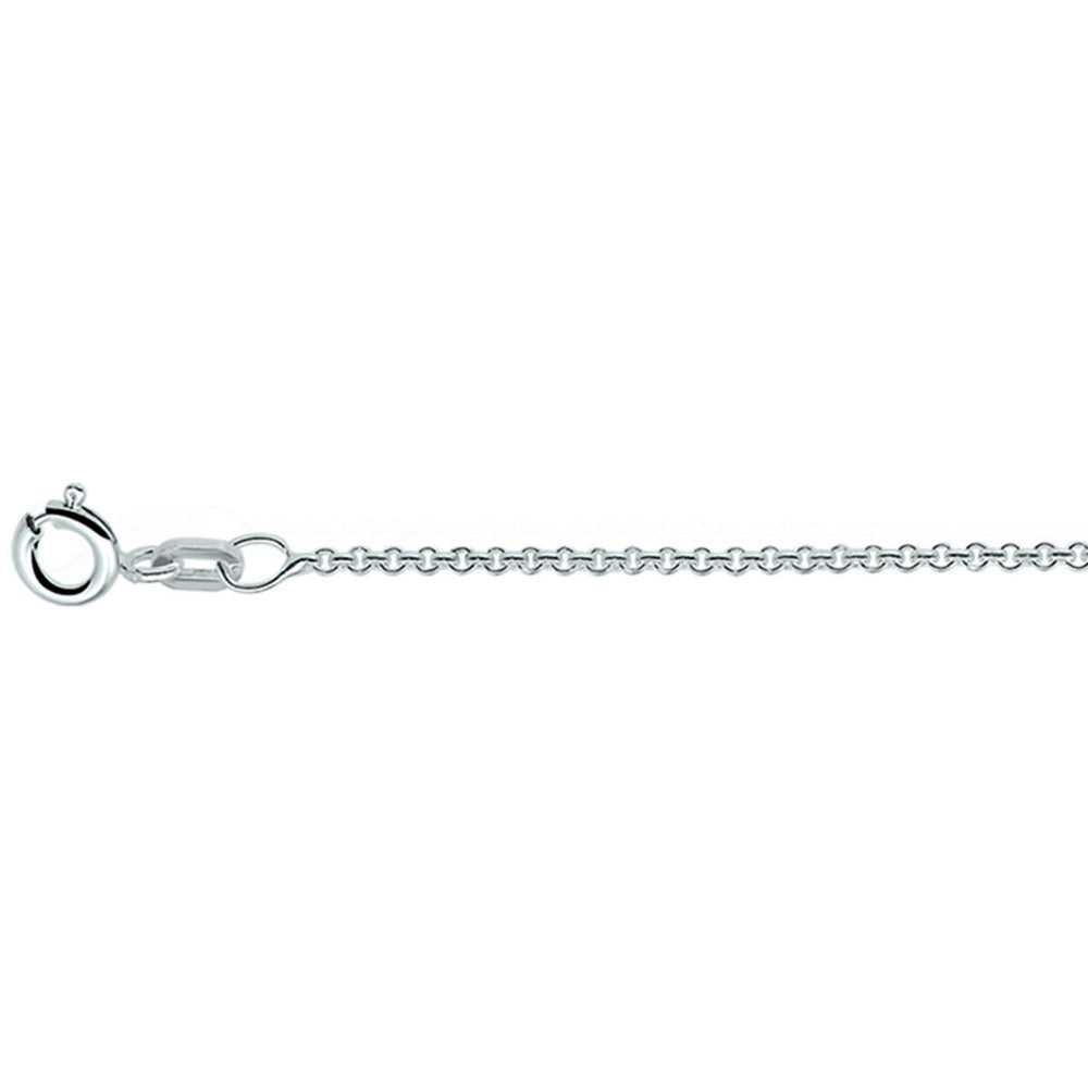 Collier anker rond zilver, de schakelbreedte is 1.1mm.