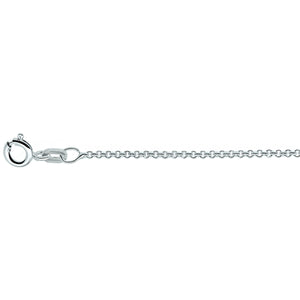 Collier anker rond zilver, de schakelbreedte is 1.1mm.