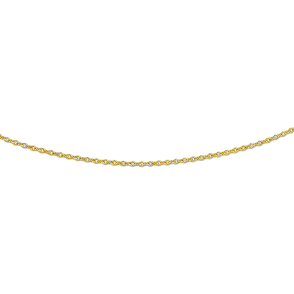 Geelgouden collier met anker schakel. De schakelbreedte is 1.1mm.&nbsp;