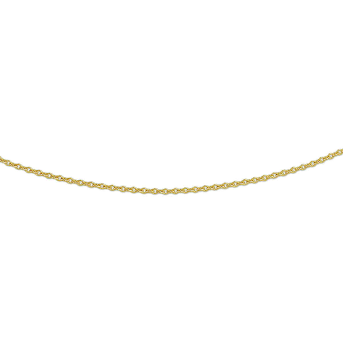 Geelgouden collier met anker schakel. De schakelbreedte is 1.1mm.&nbsp;