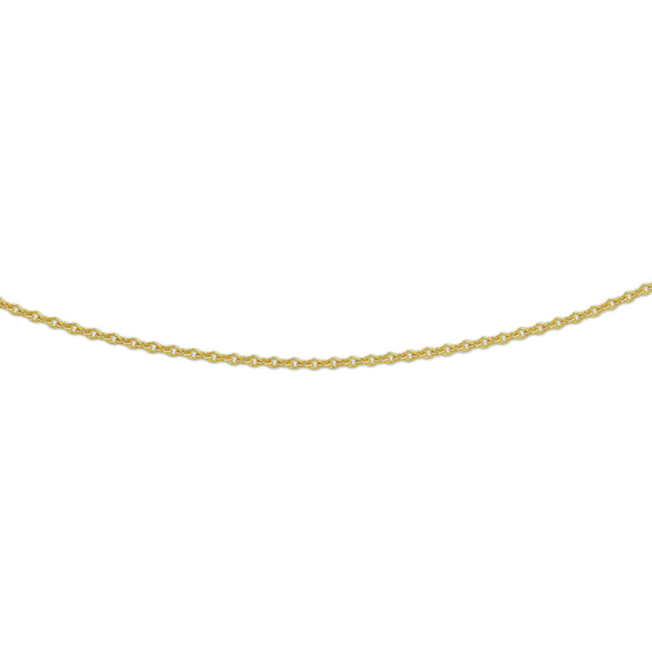 Geelgouden collier met anker schakel. De schakelbreedte is 1.1mm.&nbsp;