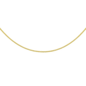 Verguld op 925 zilveren gourmette collier met een schakelbreedte van 1.2mm. Geen garantie op plating.