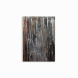 Whispers of Rain – modern abstract schilderij in bruin en grijs 60 x 80 cm.