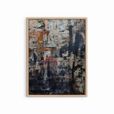 Gathering Storm – rauw en expressief abstract schilderij met een eiken lijst.