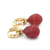 Gouden oorsieraden met Carneool.