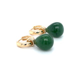 Gouden oorsieraden met Jade met geelgoud.