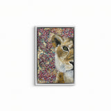 Original - Golden Grace – expressief schilderij van een leeuwin | abstract animal art. 60 x 40 cm
