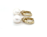 Gouden oorsieraden met witte parel