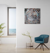 Eye of the Storm – print van een expressief abstract schilderij mooi in kantoor of bedrijfsruimte.