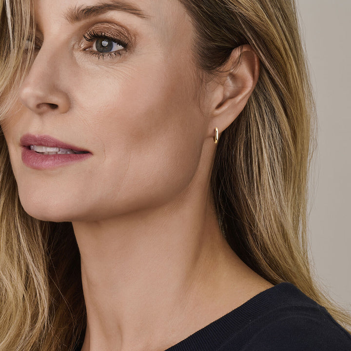 Oorringen geelgoud 13,5 mm bol