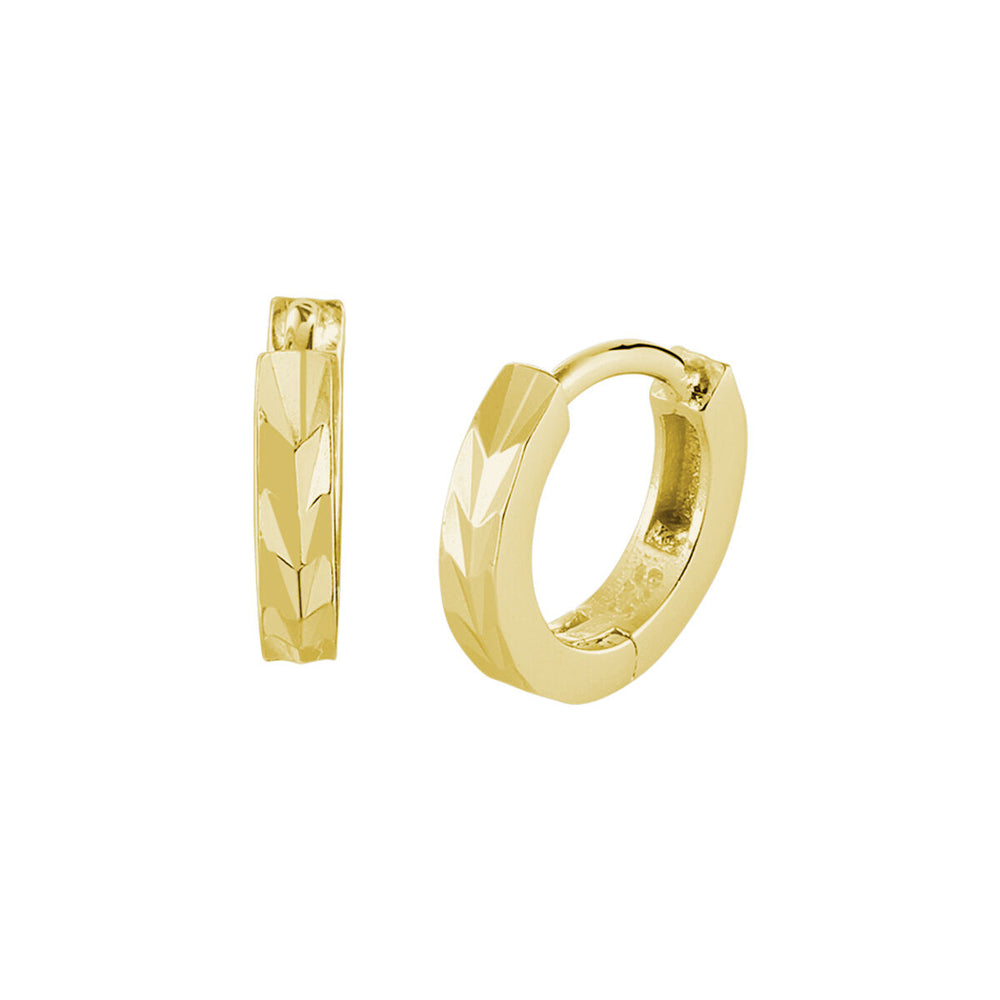 Verguld op 925 zilveren klapoorringen met een diameter van 12mm.