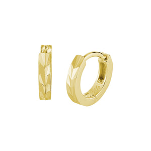 Verguld op 925 zilveren klapoorringen met een diameter van 12mm.