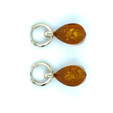 Gouden oorsieraden met barnsteen