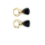 Gouden oorsieraden met rookkwarts