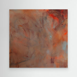 Autumn Light – canvas print van modern abstract schilderij met herfstkleuren gemaakt door Lianne de Witte.